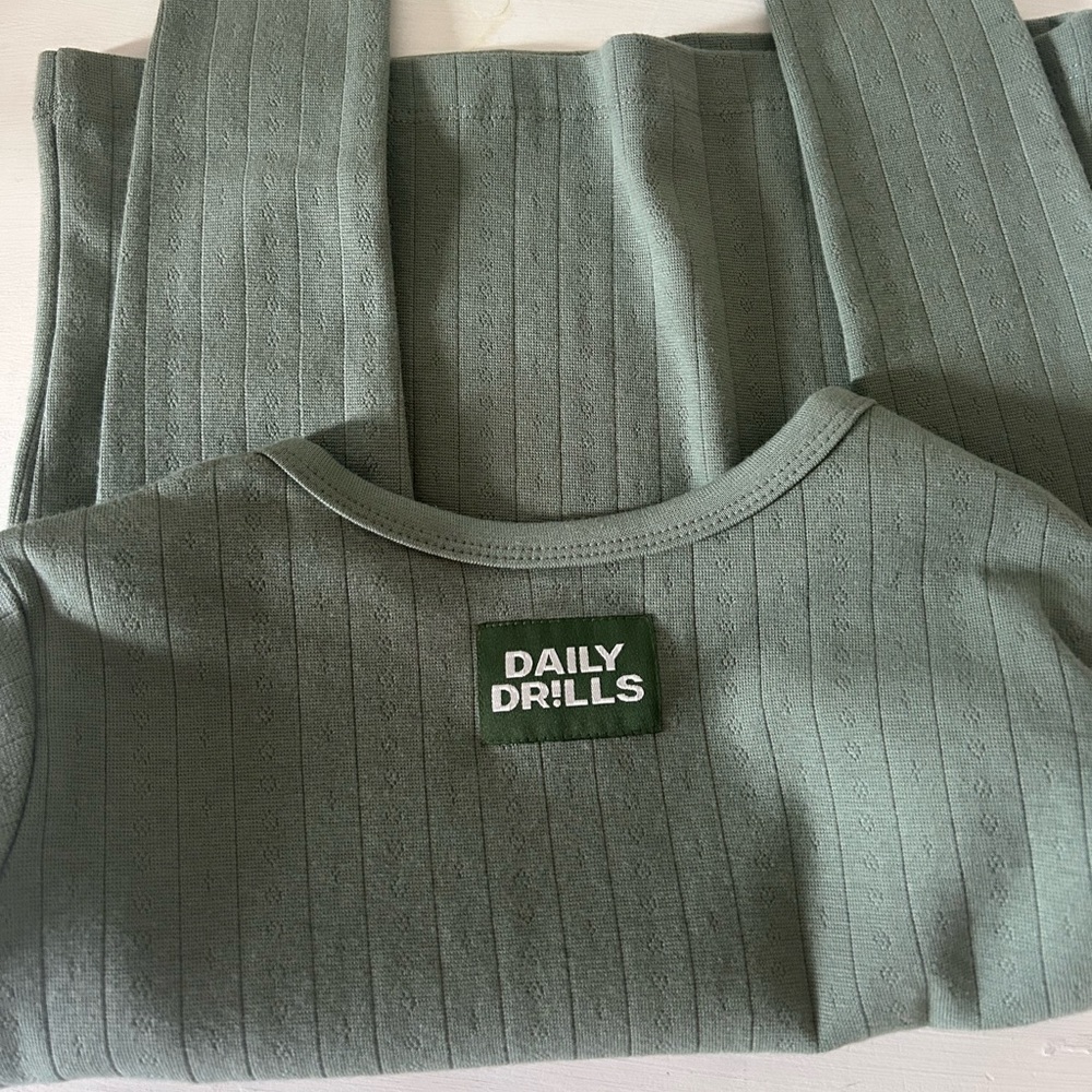 Daily Drills Sage Pointelle Long Sleeve